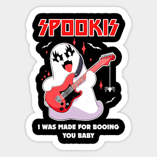 Funny Retro Rock Sheet Ghost Men Kids Women Halloween Sticker